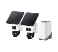 Anker eufyCam S4 2-Cámaras Kit de Cámara de Seguridad IP Exterior para Techo/Pared, 4K 130° FOV, Visión Nocturna IR, WiFi, Resistente IP65 - Negro y Blanco