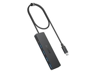 Anker Hub USB C, Hub USB de 5 Gbps de 4 Puertos, 60cm Cable OTG ultradelgado y extendido, para MacBook, Mac Pro, Mac Mini, iMac, Surface Pro, XPS, PC, Unidad Flash, HDD móvil (sin Carga)