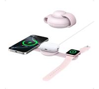 Anker MagGo B25M8 - Cargador plegable inalámbrico 3 en 1, color rosa
