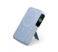 Anker MagGo Power Bank, Qi2 - Cargador portátil Compatible con MagSafe de 15 W, batería de 10.000 mAh, Pantalla Inteligente y Soporte Plegable, para iPhone 15/14/13/12, Incluye Cable USB-C