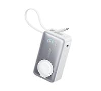 Anker MagGo Power Bank para Apple Watch, Batería Compacta de 10.000 mAh con Certificación Oficial y Cable USB-C Integrado, 35 W Máx., para iPhone 16/15 Series, Samsung, iPad, AirPods y Más