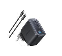 Anker Nano Cargador, Adaptador de Pared de 3 Puertos con Salida de 70 W, Compacto y Elegante, para iPhone 16/15, MacBook Air, iPad, Pixel, Galaxy y Más