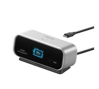 Anker Nano Hub USB-C 10 en 1, estación de Acoplamiento con Puertos de Datos | USB-C y USB-A de 10 Gbps, 4K HDMI, DisplayPort 1.4, 100 W PD, 2 puertos de datos USB 2.0, Ethernet, AUX, microSD y SD