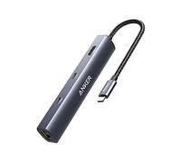 Anker PowerExpand - Adaptador Ethernet USB-C 6 en 1, concentrador Ethernet PD, 65 PD, HDMI 4K, Ethernet de 1 Gbps, Datos USB-C, 2 Puertos de Datos USB 3.0, Compatible con MacBook Pro, MacBook Air