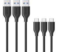 Anker Powerline - Conector USB-C negro 3x0.9m