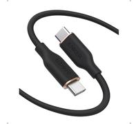 Anker PowerLine III Flow, 240W Cable USB C Carga Rápida, Carga Rápida para iPhone 16/16 15Pro/16 Plus/16 ProMax MacBook Pro 2024, iPad Pro 2024, iPad Air 4, Samsung Galaxy S23+/S23 y más(1,8m, Negro)