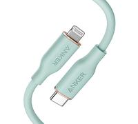 Anker PowerLine III Flow, USB-C auf Lightning Ladekabel PD, kompatibel mit iPhone 13/13 Pro Max/12/11 Pro/X/XS/XR/8 Plus, AirPods Pro, 90cm, MFi-zertifiziert, Silikagel (in Mintgrün)