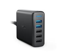 Anker PowerPort Speed 5 Adaptador de corriente 63 Watt 4.8 A Quick Charge 3.0 5 Conectores de salida (3 x USB Tipo A, 2 x USB…