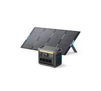 Anker SOLIX C1000 Set Estación de energía portátil con panel solar de 400W, generador solar de 1800W, enchufes 4230V con potencia máxima de 2400W, estación de energía LFP para exteriores, camping y