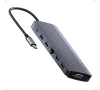 Anker USB-C Hub (14-in-1, Triple Display), HDMI 4K a 60 Hz con Power Delivery de 100 W, Puertos USB-C y USB-A de 5 Gbps, MacBook, Lenovo, DELL XPS, portátiles HP (Cargador no Incluido)