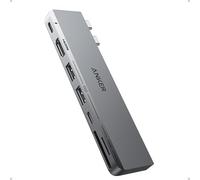 Anker USB C Hub para MacBook, Anker 547 USB-C Hub (7 en 2), Compatible con Puerto Thunderbolt 4, 4K HDMI, Type C y 2 Puertos de Datos Type A para MacBook Pro de 13 Pulgadas, MacBook Air M1/ M2