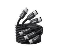 Anker Zolo 240W Cable USB C Carga Rapida, [1,5m+1,5m+1.5m] PD 3.1, Nylon