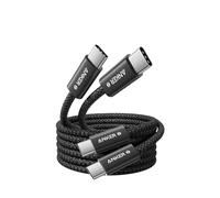 Anker Zolo 240W Cable USB C Carga Rapida, [1,8m+1,8m] 2Pack PD 3.1, Nylon | Conector Ultrafino 5.8 mm, 10.000 flexiones, Trenzado Antisuciedad, para iPhone 18 pro max/17/16/15, MacBook, iPad, Samsung