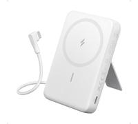 Anker Zolo Batería Externa magnética, Cargador portátil inalámbrico de 10000 mAh con Carga rápida máxima de 30 W, Cable USB-C Integrado y Soporte Ajustable, para iPhone 17/16/15 Series, AirPods y más.