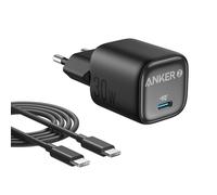 Anker Zolo Cargador iphone 30W, Cargador USB C Carga Rapida y Compacto-Control de Temperatura Mejorado,Diseño Pequeño,GaN, Carga 3 Veces Más Rápida, Compatible con iPhone16/15,iPad,Samsung,Pixel y Más