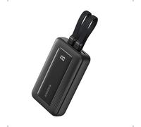 Anker Zolo Power Bank 10,000 mAh, Batería Externa Carga Rapida 35W Máx con 2 Cables USB-C Integrados, Puerta USB-C + USB-A, Cargador Portátil para iPhone 17/16 Series, Samsung, MacBook, iPad y Más