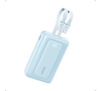 Anker Zolo Power Bank 20.000mAh de 45 W máx con Dos Cables USB C Integrados | 1 puerto USB C y 1 USB A, para iPhone serie 18/17/16/15, Samsung, MacBook e iPad