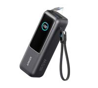 Anker Zolo Power Bank Cargador portátil de 25000mAh y 165W, Tres Puertos USB-C de 100W MAX. para la Carga de Varios Dispositivos, Cables Integrados y retráctiles, para iPhone 16, MacBook y más