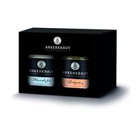 Ankerkraut Caja de regalo de inauguración de 2 unidades, regalo para inauguración de la casa de especias para pan y sal marina fina, en cristal de corcho