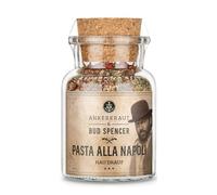 Ankerkraut Pasta alla Napoli, edición Bud Spencer, mezcla de ingredientes condimentos para pasta, con chips de tomate, sal marina, ajo, albahaca, orégano y pimienta, 95 g en tarro de corcho