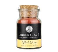 Ankerkraut Pink Curry especias, 80 g en vaso de corcho, mezcla de ingredientes especiados, fácil de cocinar sin potenciador del sabor, Masala india en tu cocina.