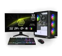 Ankermann-PC Ankermann Ryzen Gaming Bundle | AMD Ryzen 7 8700F | Nvidia GeForce RTX 5070 12GB | 32GB DDR5 RAM | 1TB NVMe SSD | Windows 11 | WiFi | MSI MAG 32 Pulgadas Curved WQHD Gaming Monitor | MSI