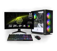 Ankermann-PC Ankermann Starter Gaming Bundle | AMD Ryzen 7 5700X | Nvidia GeForce RTX 5060 8GB | 32GB RAM | 1TB NVMe SSD | Windows 11 | WiFi | MSI MAG 32 Pulgadas Curved WQHD Gaming Monitor | MSI Forg