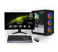 Ankermann-PC Ryzen Gaming Bundle | AMD Ryzen 7 8700F | Nvidia GeForce RTX 5070 12GB | 16GB DDR5 RAM | 1TB NVMe SSD | Windows 11 | WiFi | MSI MAG 32 Pulgadas Curved WQHD Gaming Monitor | Teclado MSI RG