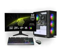 Ankermann-PC Ankermann Ryzen Gaming Bundle | AMD Ryzen 7 8700F | Nvidia GeForce RTX 5070 12GB | 32GB DDR5 RAM | 1TB NVMe SSD | Windows 11 | WiFi | MSI MAG 32 Pulgadas Curved WQHD Gaming Monitor | MSI