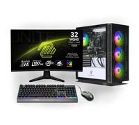 Ankermann-PC Ankermann Starter Gaming Bundle | AMD Ryzen 7 5700X | Nvidia GeForce RTX 5060 8GB | 32GB RAM | 1TB NVMe SSD | Windows 11 | WiFi | MSI MAG 32 Pulgadas Curved WQHD Gaming Monitor | MSI Forg