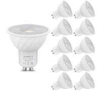 Ankey bombillas LED GU10, 7W equivalentes a 60W, Blanco 6500K, 650 lúmenes, larga duración, bajo consumo, aptas para iluminación de carril y casas empotradas,no regulables,Pack de 10
