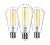 Ankey ST64 Bombilla Edison Estilo Vintage,Bombilla Led E27,10W (Equivalente a 100W) Bombilla De Filamento Led luz natural (4000K),No Regulable,Pack 3