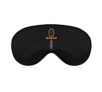 Ankh Eyes of Horus Máscara egipcia para ojos con correa ajustable para hombres y mujeres Noche para dormir Siesta de viaje