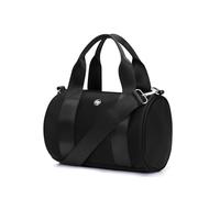 ANKICK Mini Bolsa de Gimnasio pequeña de Lona Cruzada para Mujeres y Hombres, Bolsa de Entrenamiento, Ligera para Fin de Semana, Viajes, Deportes, Yoga, Fitness, Baile, Black, Deportivo