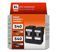 ANKINK Cartucho de Tinta Compatible Reemplazo de Canon PG 540XL PG540 540 XL para Impresora TS5150 TS5151 TS5100 MG3600 MG3650 MG3650S MX525 MX520 MG4200 MX475 MX530 MG3350 MX535 MX395, Negro 2 Pack