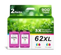 Ankink Cartucho de tinta remanufacturado de repuesto para HP 62XL HP62 62 XL Ink Color 2 unidades para 5540 5542 5545 5640 5642 5660 5664 5665 7640 7645 8000 8005 200 250 5740 Impresora 5742 5743 5745