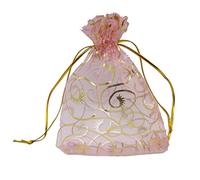 Ankirol 100pcs Sheer Organza Bolsa impresión de pestañas Bolsas de Boda Favor 3,5 x 4,5 "cordón Bolsas
