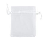 Ankirol - 50 bolsas de organza para regalos (12 x 15,7 cm, tamaño grande), 5x7, Blanco