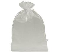 Ankirol - Bolsas de organza (100 unidades, 20 x 30 cm, tamaño grande), 5x7, Blanco