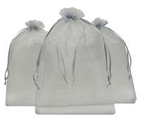 Ankirol - Bolsas de organza para regalo de boda o baby shower de 15 x 20 cm, 100 unidades