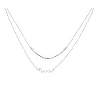 Ankiyabe Collar de doble capa con texto en inglés "I Love You" con dije de Nana Gigi Mimi, mensaje secreto, joyería para abuela, Estándar, Metal, Sin piedra preciosa