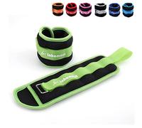 Ankle Weights for Women and Men - Strength Training Wrist/Leg/Arm Weight Set with Adjustable Strap for Jogging, Gym, Aerobics, Physical Therapy, Resistance Training (Green - 2 lbs Pair)