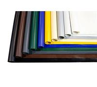 ANKO PLANEN Lona de Cobertura de PVC 700 g/m² Pesada, Impermeable, Resistente a los Rayos UV y al desgarro - Lona Mate para camión para jardín, Industria, Piscina y Remolque (Negro, 2,5 m x 1 m)