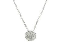 Ankra Collar para mujer de 45 cm con colgante de bola, plata de ley 925 rodiada 1VNAKRJ-NL0079, Eine Grösse, Plata esterlina, No es una piedra preciosa