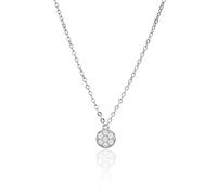 Ankra Collar para mujer de 45 cm con colgante de bola, plata de ley 925 rodiada 3VNAKRJ-NL0120, Eine Grösse, Plata esterlina, No es una piedra preciosa
