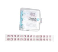 ANKROYU 1000 Savings Challenge Binder reutilizable PVC Presupuesto Planificador con etiqueta para la Administración de Dinero Objetivos financieros Seguimiento de ahorro rastreador (Azul)