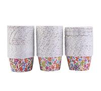 ANKROYU 100PCS Cupcake Liners, Safe Food Grade Mini Cupcake Round Cake Baking Cups Muffin Cases, Baking Cup Para Home Party Wedding Birthday Wedding(Rainbow Flower)