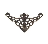 ANKROYU 100PCS Esquina De Escritorio De Esquina De Hierro De Estilo Vintage, Soportes De Esquina Soportes De Estante De Hierro Fundido Escritorio Esquina De Decoración De Esquina(Bronce)