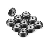 ANKROYU 10PCS Ruedas de polea para impresora 3D Rueda redonda pasiva de plástico POM con rodamiento 625 Polea de rotación suave de alta calidad para piezas de impresora 3D 25 mm OD