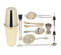 ANKROYU 11PCS Professional Cocktail Shaker Set Stainless Steel Bartender Kit with Mixing Tools Bar Accessories for Home Bars Parties and Hotels (Oro)